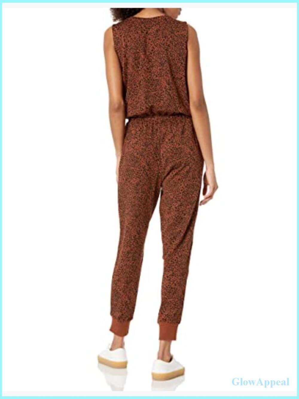 Women's Studio Terry Stretchy Jumpsuit Exercise Jogger Drawstring - Picture 2 of 7